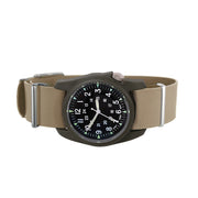 Bertucci A-2RA Retroform with USA Movement and Khaki Rubber One-Piece Strap #11603 side