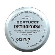 Bertucci A-2RA Retroform with USA Movement and Khaki Rubber One-Piece Strap #11603 back
