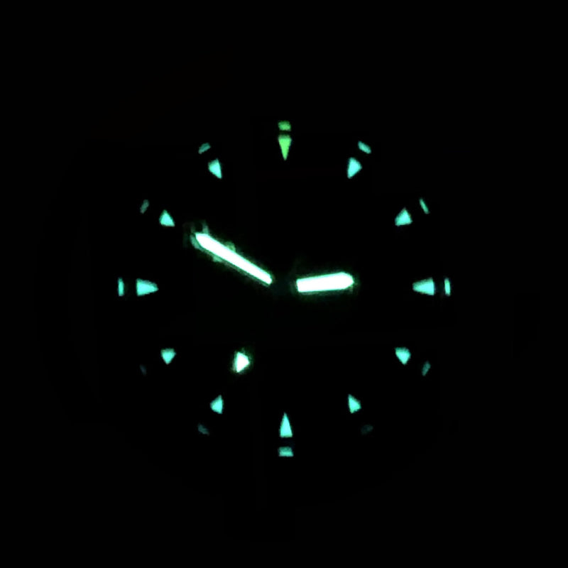 Bertucci A-2RA Retroform with USA Movement and Khaki Rubber One-Piece Strap #11603 lume