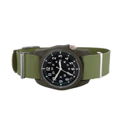 Bertucci A-2RA Retroform with USA Movement and Green Rubber One-Piece Strap #11604 side