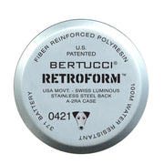 Bertucci A-2RA Retroform with USA Movement and Green Rubber One-Piece Strap #11604 back