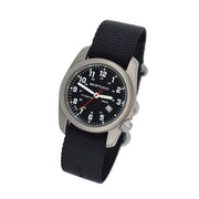 Bertucci A-2T Black Dial Titanium Watch with Black Nylon Strap #12022 tilt