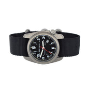 Bertucci A-2T Black Dial Titanium Watch with Black Nylon Strap #12022 side