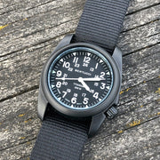 Bertucci A-2T Vintage Black Titanium Watch with Black Nylon Strap #12027