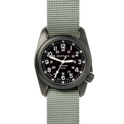 Bertucci A-2T Vintage Black Titanium Watch with Olive Drab Nylon Strap #12028