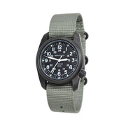 Bertucci A-2T Vintage Black Titanium Watch with Olive Drab Nylon Strap #12028