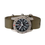 Bertucci A-2TR Field Pro GMT Black Dial with Olive Nylon Strap #12118