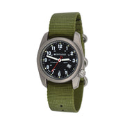 Bertucci A-2T Black Dial Titanium Watch with Olive Nylon Strap #12122