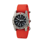 Bertucci A-2TR Field Pro Black Dial Watch with Orange Nylon Strap #12145