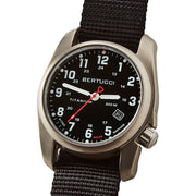 Bertucci A-2T Solar Classic Titanium Field Watch with Black Nylon Strap #12800