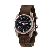 Bertucci A-2T Solar Classic Titanium Field Watch with Brown Leather Strap #12803