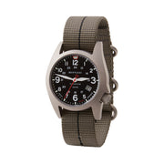Bertucci A-7T Retrospec Solar Titanium Field Watch with Ghost Grey Nylon Strap #12901