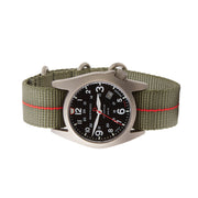 Bertucci A-7T Retrospec Solar Titanium Field Watch with Defender Drab Nylon Strap #12902