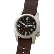 Bertucci A-7T Retrospec Solar Titanium Field Watch with Alpina Brown Leather Strap #12903