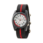 Bertucci A-3P Field Watch with Optic White Dial and Thin Red Line Strap #13391