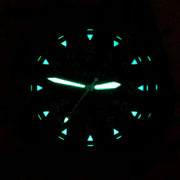 Bertucci A-3P Field Watch with Optic White Dial and Thin Red Line Strap #13391 lume