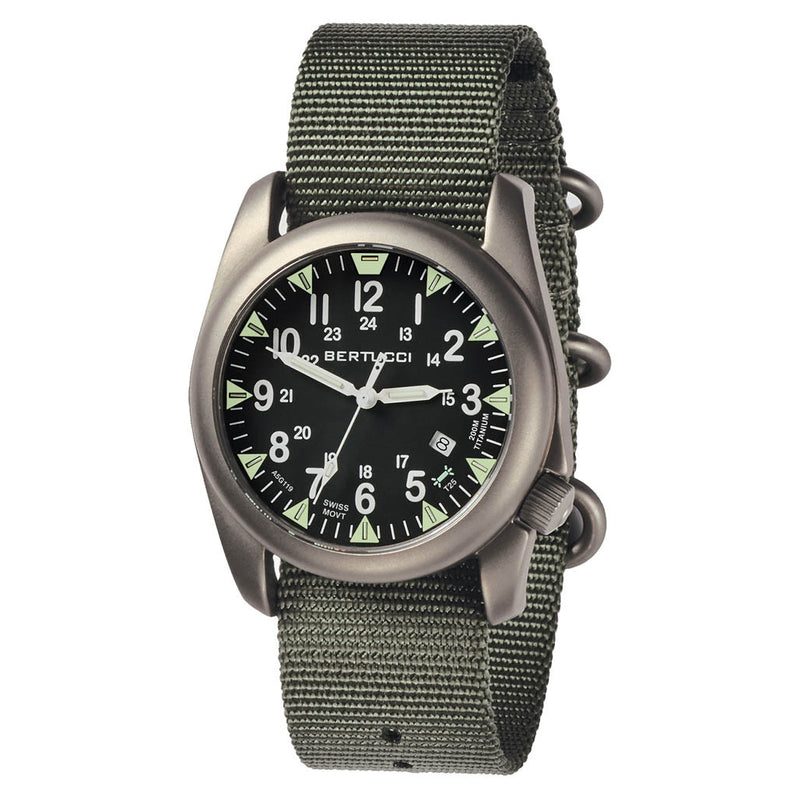 Bertucci A-4T Super Yankee Titanium Watch with Swiss Micro Tube Illumination #13481