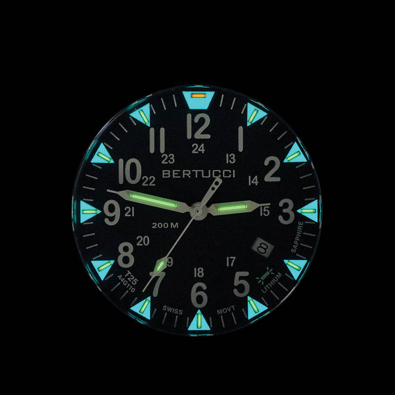 Bertucci A-4T Super Yankee Titanium Watch with Swiss Micro Tube Illumination #13481