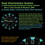Bertucci A-4T Super Yankee Titanium Watch with Swiss Micro Tube Illumination #13481