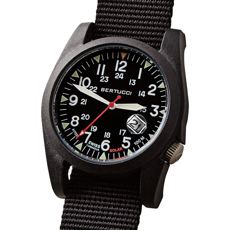 Bertucci A-3PS Solar Field Watch with Black Nylon Strap #13800
