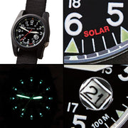 Bertucci A-3PS Solar Field Watch with Forest Nylon Strap #13801