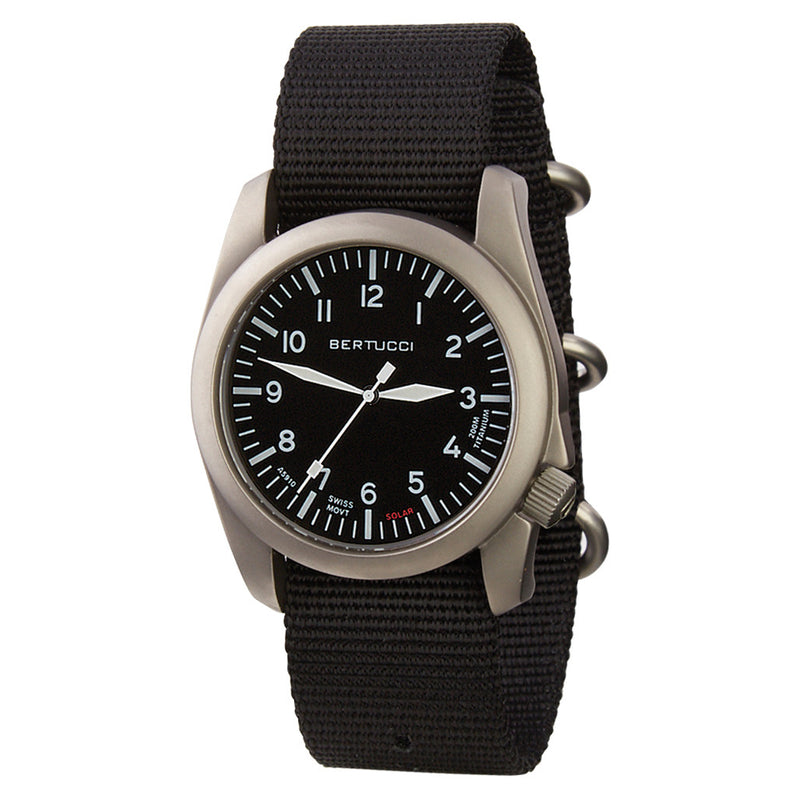 Bertucci A-4TS AERO Solar Black Dial Watch #13900
