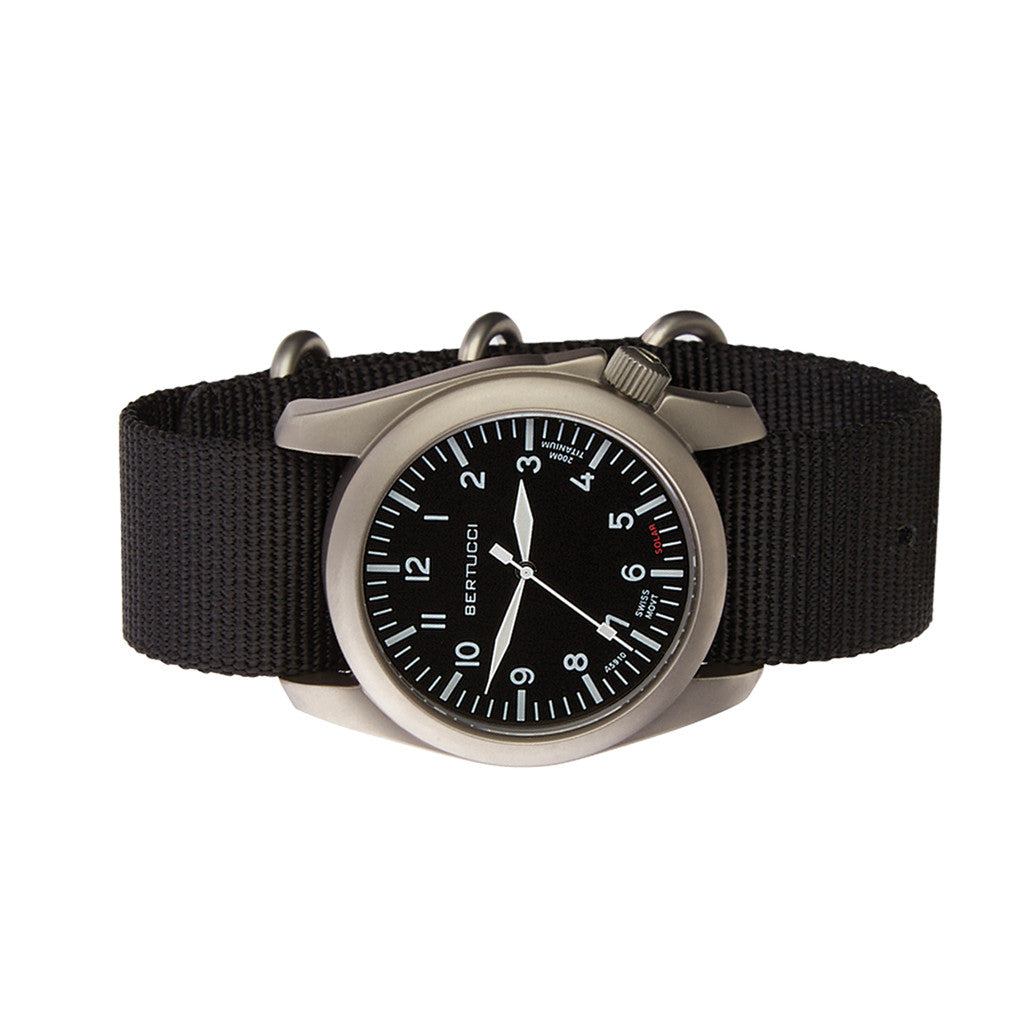 Bertucci A-4TS AERO Solar Black Dial Watch #13900 — Long Island Watch