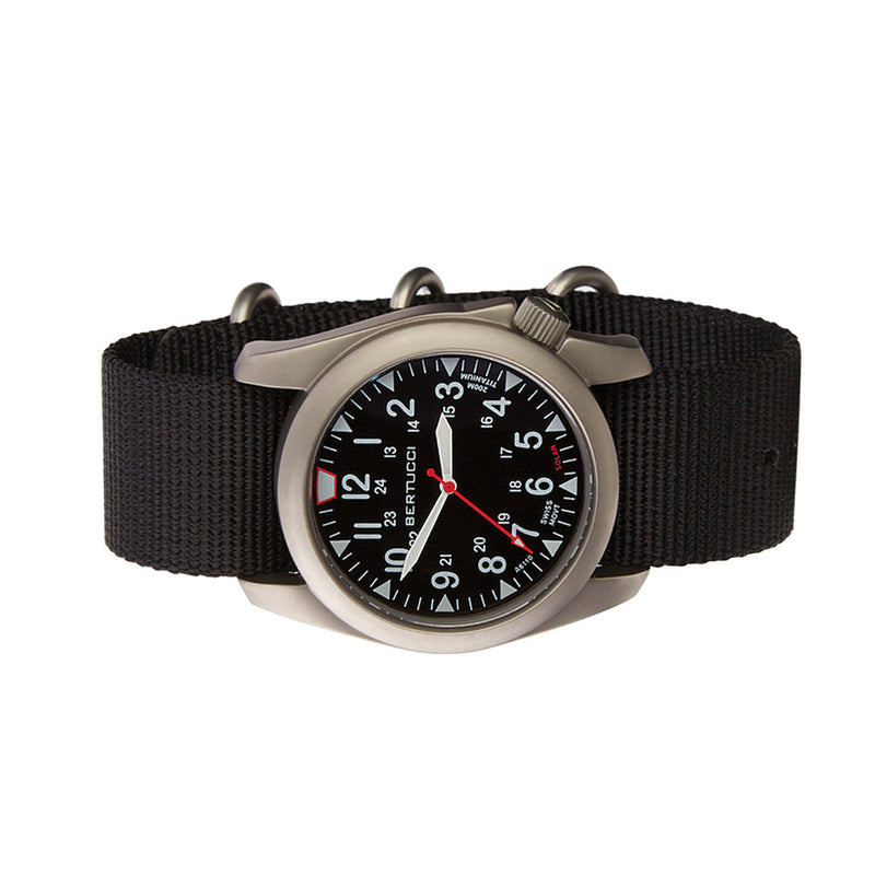 Bertucci A-4TS Super Yankee Solar with Black Dial and Strap #13905