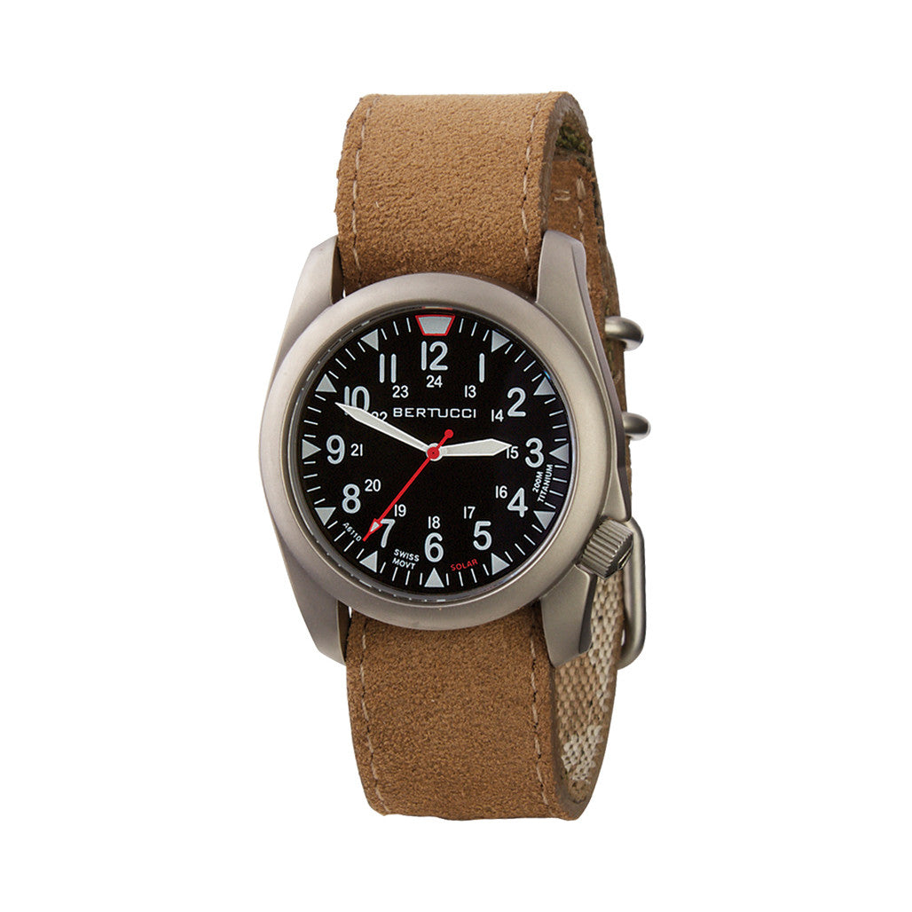 Bertucci A-4TS Super Yankee Solar with Black Dial and Leather