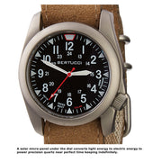 Bertucci A-4TS Super Yankee Solar with Black Dial and Leather Strap #13907