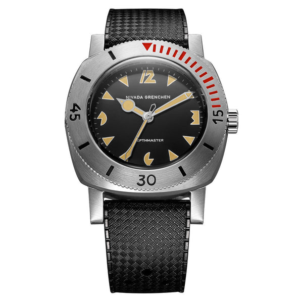 Nivada Grenchen 39mm Pacman Depthmaster Watch #14105A01 — Long