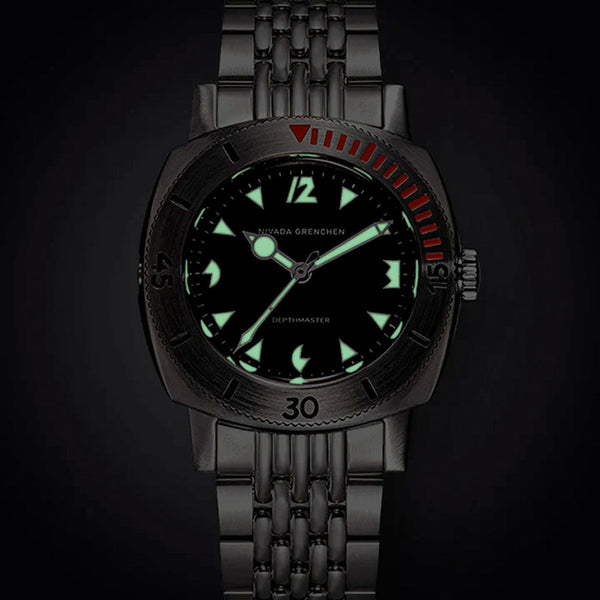 Nivada Grenchen 39mm Pacman Depthmaster Watch #14105A01