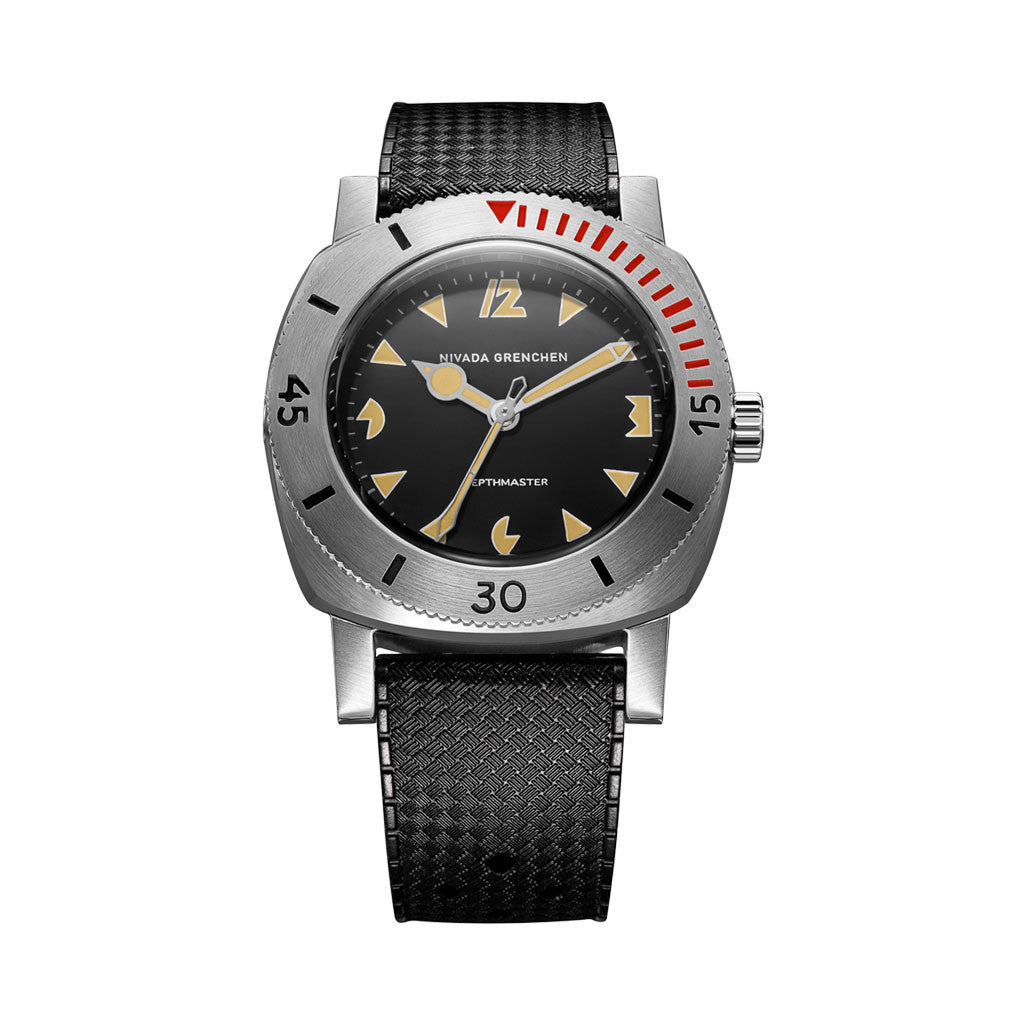 Nivada Grenchen 39mm Pacman Depthmaster Watch #14105A01 — Long