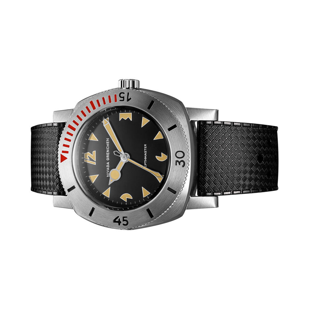 Nivada Grenchen 39mm Pacman Depthmaster Watch #14105A01 — Long