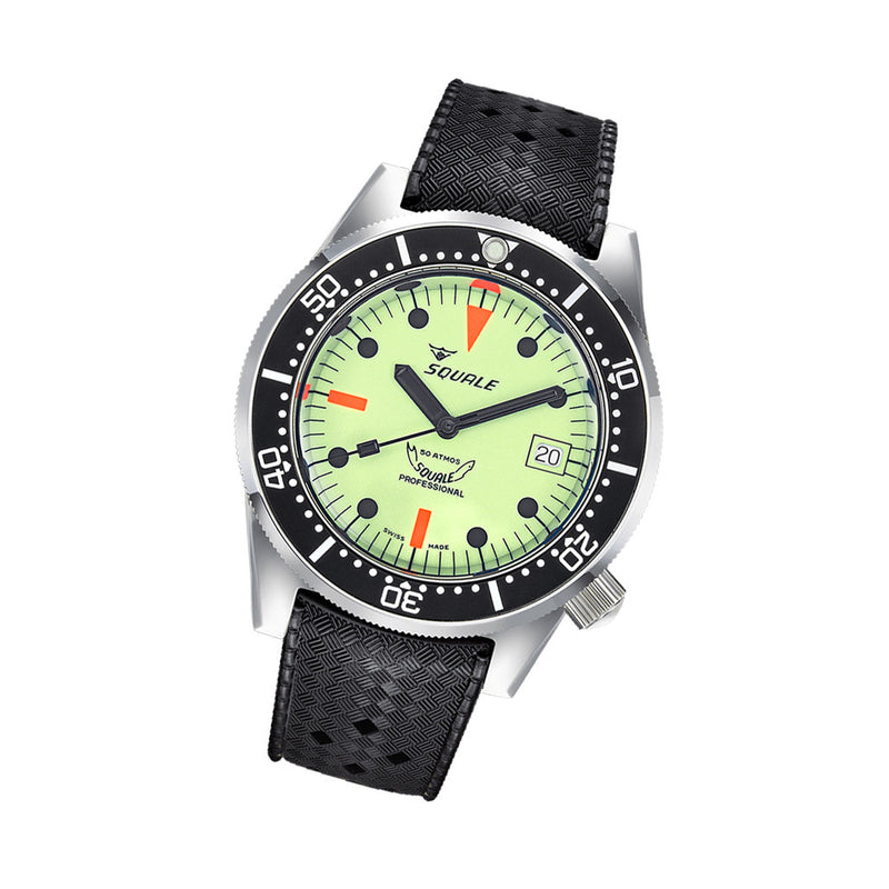 Squale 500 Meter Swiss Made Automatic Dive Watch with Luminous Dial #1521-026-LUME