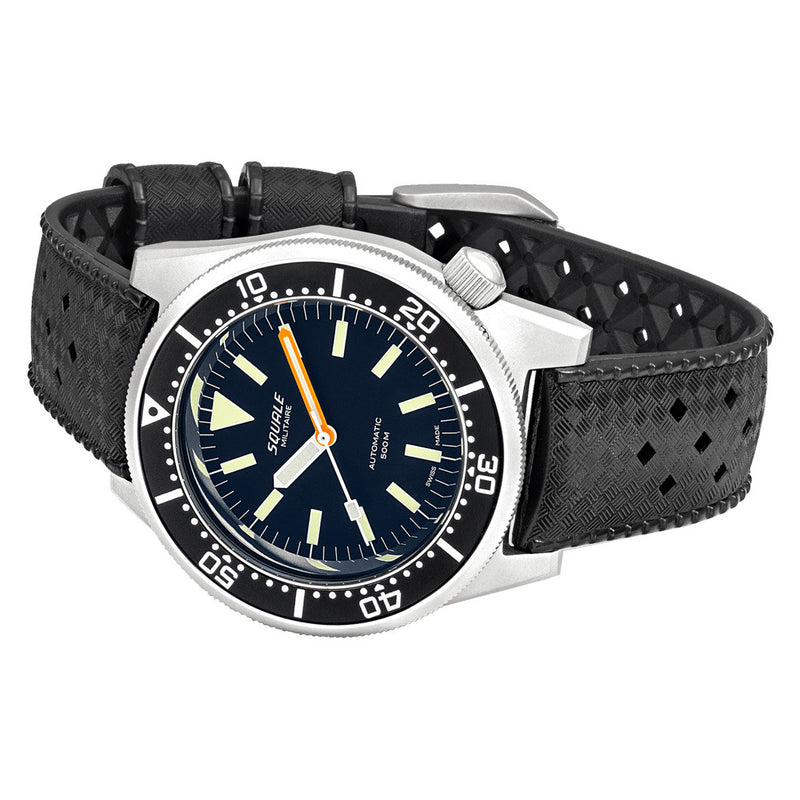 Squale Militaire 500 Meter Swiss Automatic Dive Watch with Blasted Finish Case #1521-026-MIL-B