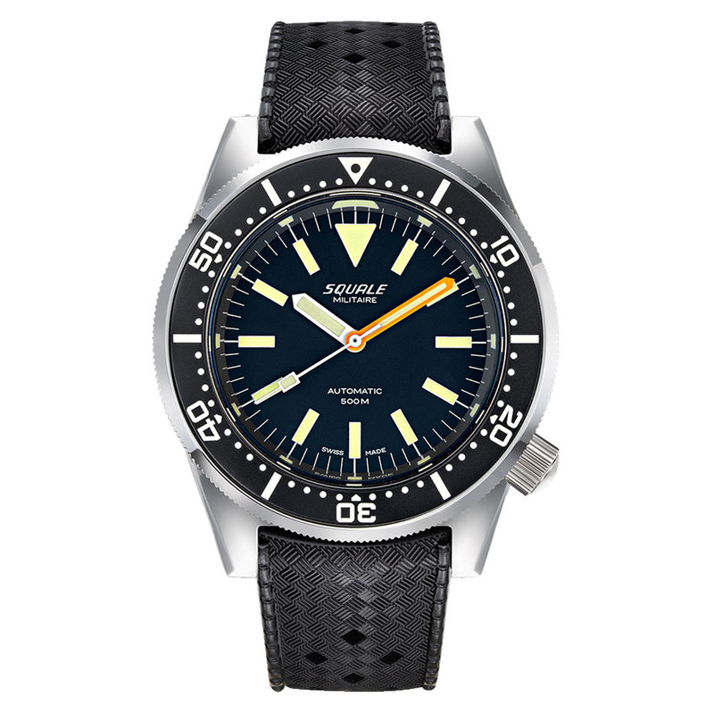 Squale 500 Meter Swiss Automatic Dive Watch with Polished Finish Case #1521-026-MIL-P