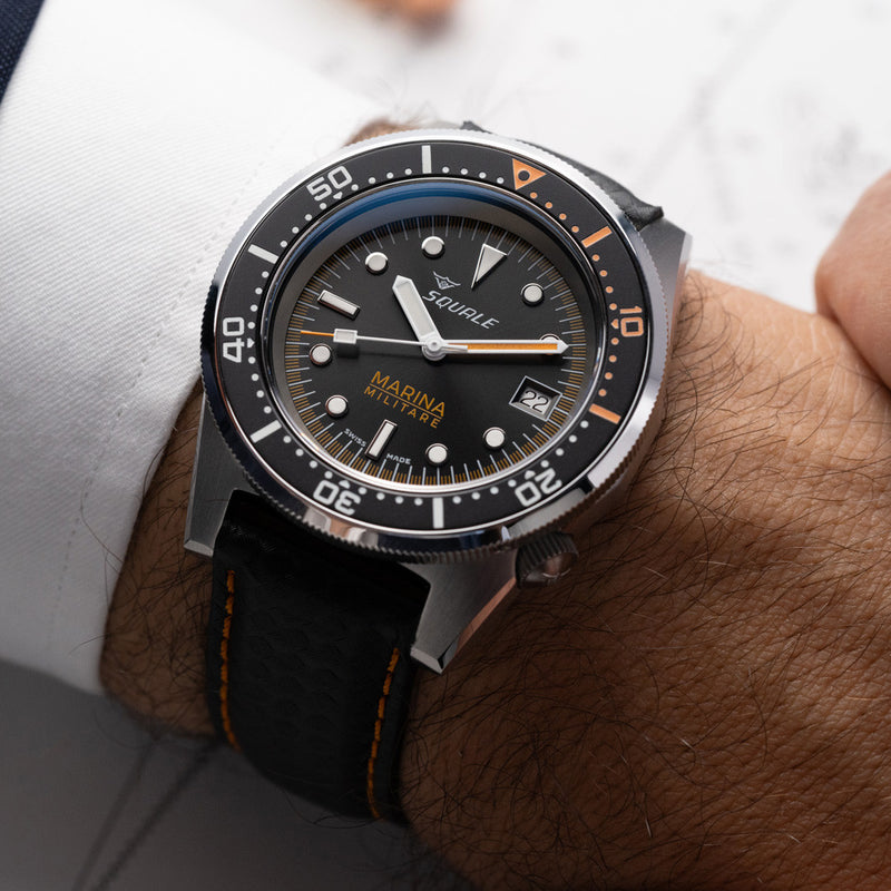 Squale 1521 Marina Militare Limited Edition with Black Dial #1521MARINA.MIBK