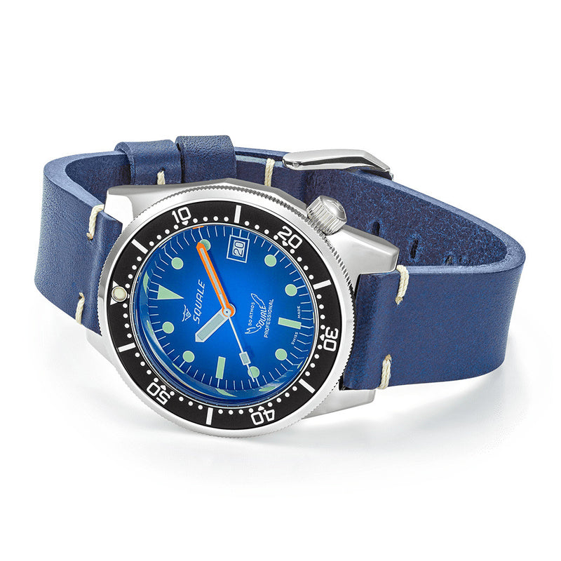 Squale 500 Meter Swiss Made Automatic Dive Watch with Ombre Blue Dial  #1521-PROFD