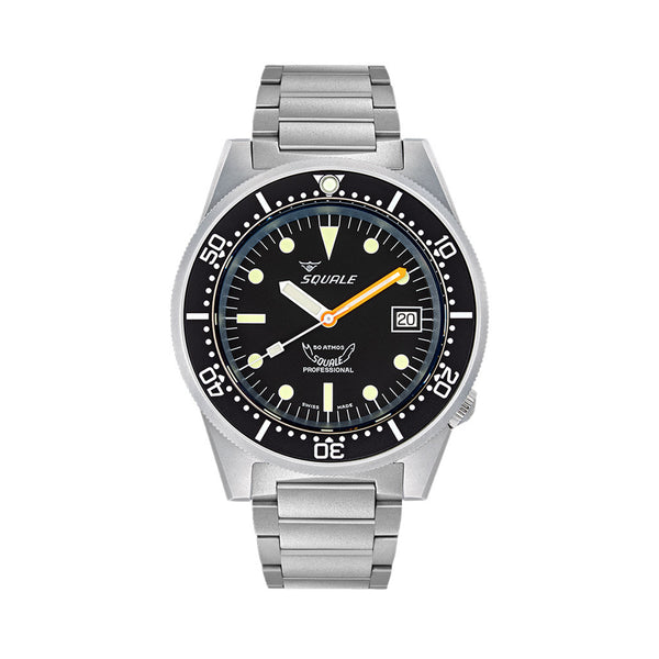 Squale 50 Atmos Swiss Automatic Blasted Dive Watch #1521BKBL.SQ20S