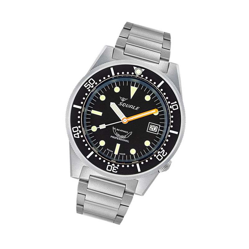 Squale 50 Atmos Swiss Automatic Blasted Dive Watch #1521BKBL.SQ20S