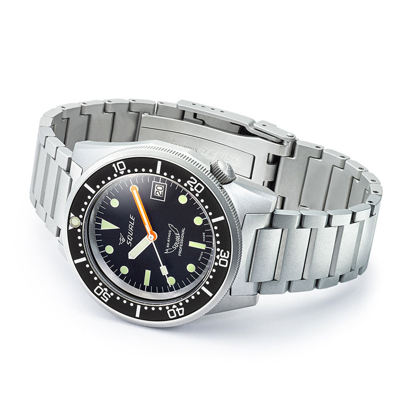 Squale 50 Atmos Swiss Automatic Blasted Dive Watch #1521BKBL.SQ20S