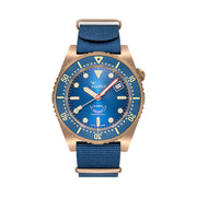Squale 1521 Bronze Swiss Automatic Dive Watch with Sunburst Blue Dial  #1521BRONBL.BN20
