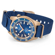 Squale 1521 Bronze Swiss Automatic Dive Watch with Sunburst Blue Dial  #1521BRONBL.BN20