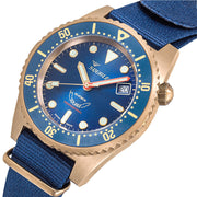 Squale 1521 Bronze Swiss Automatic Dive Watch with Sunburst Blue Dial  #1521BRONBL.BN20