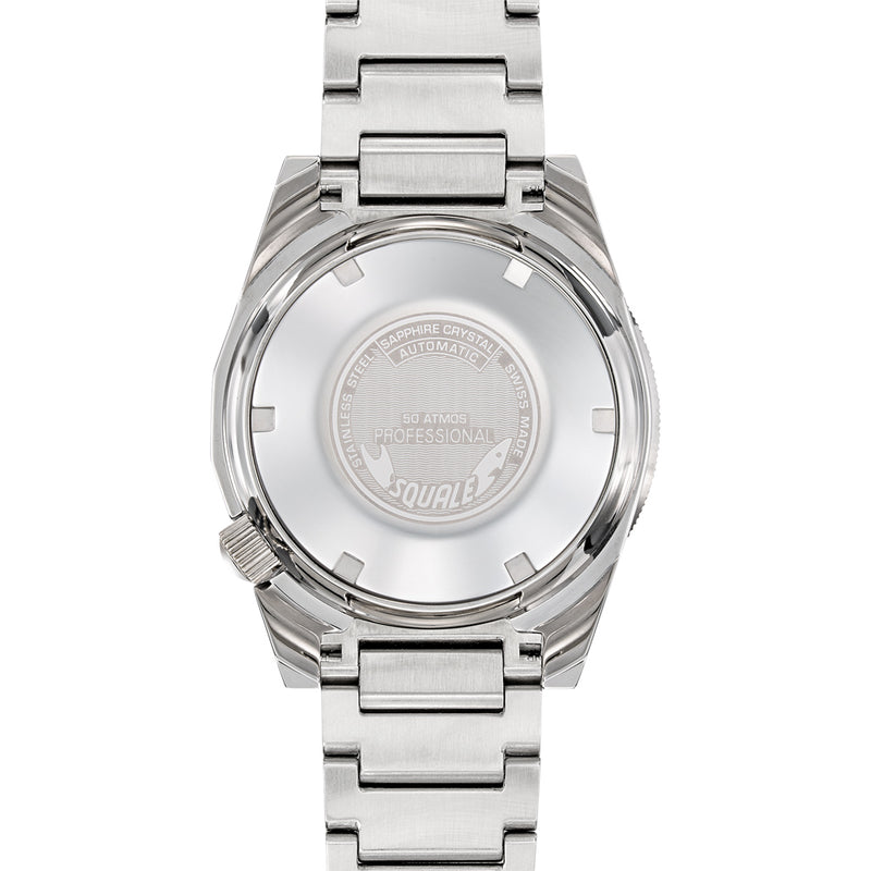 Squale 50 Atmos Swiss Automatic Polished Dive Watch with Black Dial #1521CL.SQ20B
