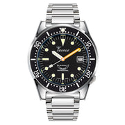 Squale 50 Atmos Swiss Automatic Polished Dive Watch with Black Dial #1521CL.SQ20L