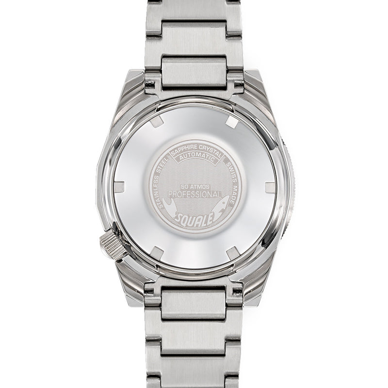 Squale 50 Atmos Swiss Automatic Polished Dive Watch with Black Dial #1521CL.SQ20L