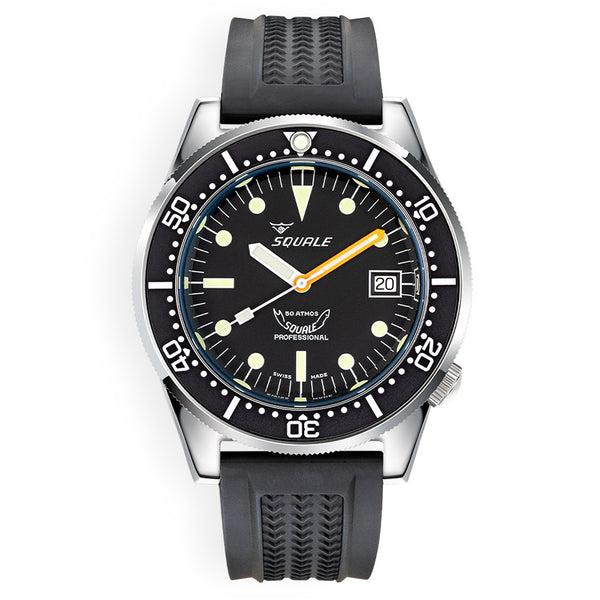 Squale 50 Atmos Automatic Polished Dive watch and Black Dial #1521CL.VO