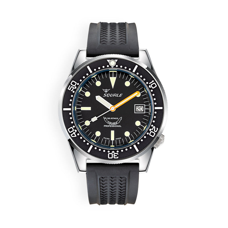 Squale 50 Atmos Automatic Polished Dive watch and Black Dial #1521CL.VO